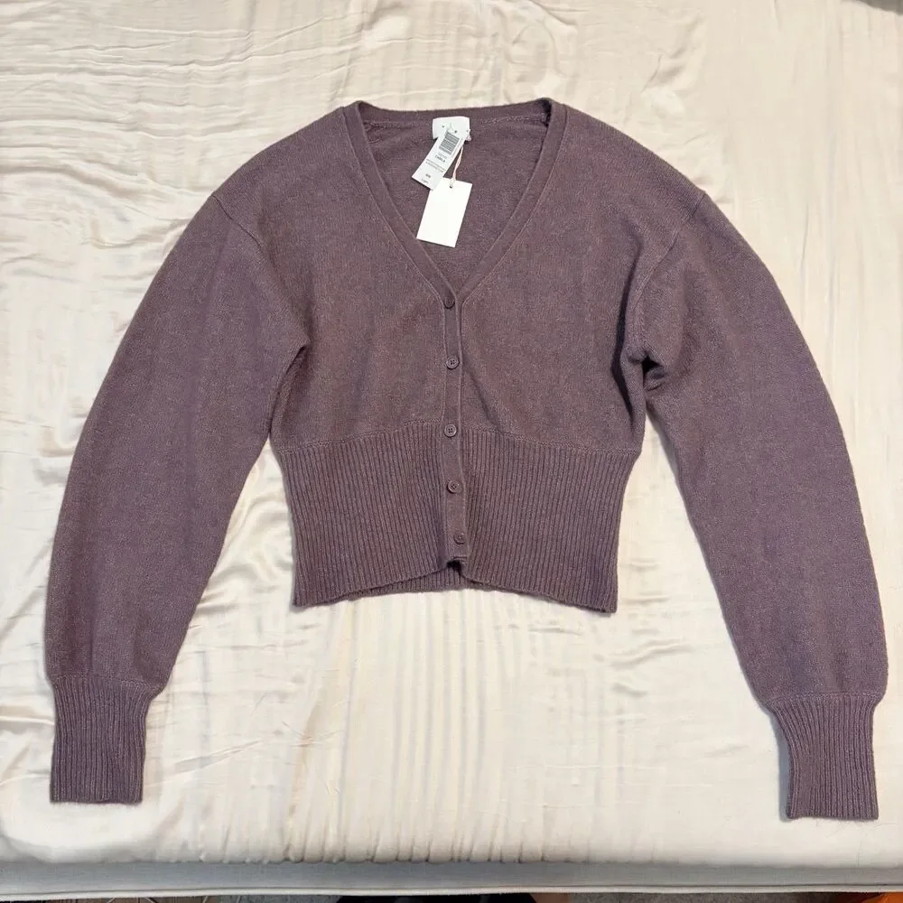 Aritzia Wilfred Camila Sweater in Smoked Eggplant NWT - Picture 8 of 12